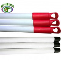 120*2.2cm customized size colored ribbed pvc coated powder painted metal iron handle with different thread for broom mop brush