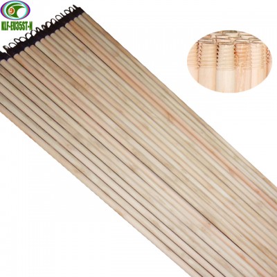 120*2.2cm or other size Double sanding natural wooden brooms mops brushes dustpans sticks with Italian thread flat cut